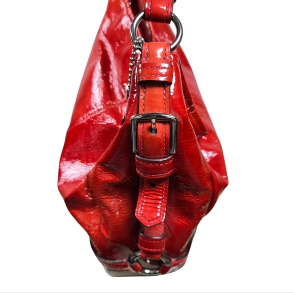 Coach Red Shoulder Bag with Luxurious Hobo Style - Picture 4 of 13